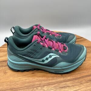 Saucony Xodus 10 Shoes Womens Size 7.5 Green Trail Running Walking Hiking